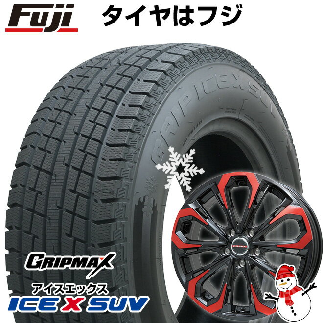 【新品国産5穴114.3車】 スタッドレスタイヤ ホイール4本セット 225/55R18 グリップマックス アイスX SUV BSW ブラックサイドウォール(限定2023年製) ビッグウエイ レイシーン プラバ5X 18インチ(送料無料)