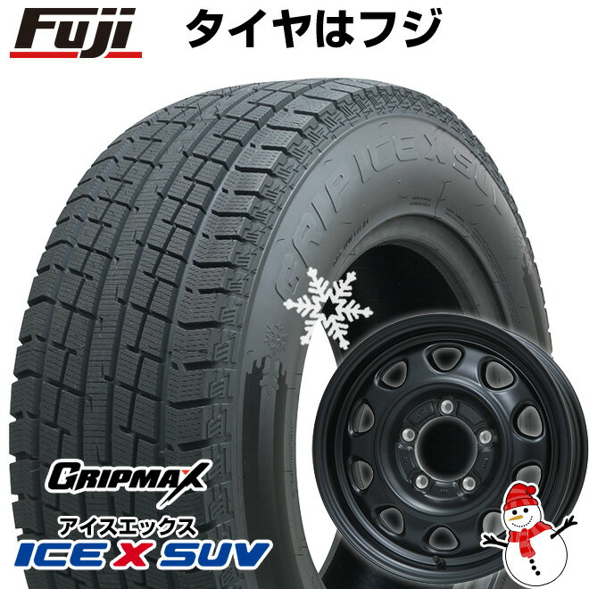 【新品】ジムニー スタッドレスタイヤ ホイール4本セット 185/85R16 グリップマックス アイスX SUV BSW ブラックサイドウォール(限定2022年製) レアマイスター LMG OFF-STYLE(マットブラック) 16インチ(送料無料)