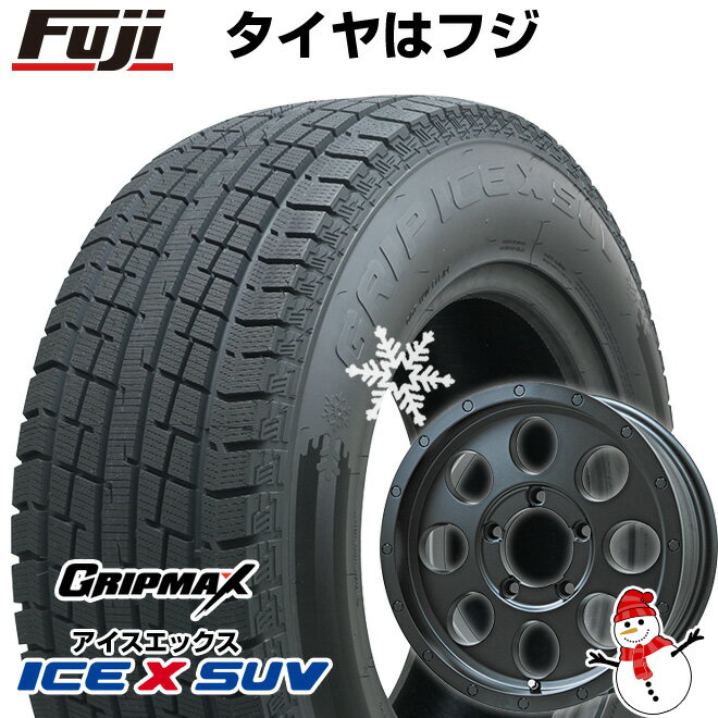 【新品】ジムニーシエラ スタッドレスタイヤ ホイール4本セット 215/70R16 グリップマックス アイスX SUV BSW ブラックサイドウォール(限定2022年製) レアマイスター LMG CS-8 マットブラック 16インチ(送料無料)