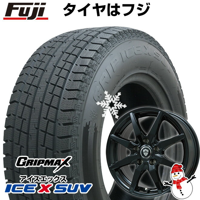 【新品 軽自動車】軽トラ 軽バン スタッドレスタイヤ ホイール4本セット 145/80R12 グリップマックス アイスX SUV BSW ブラックサイドウォール 80/78N(限定2022年製) ブランドル CJ28B 12インチ(送料無料)