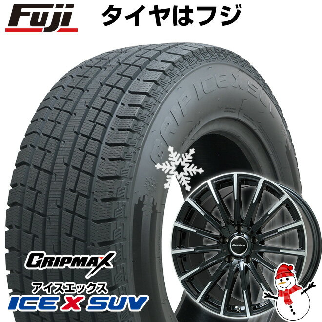 【新品】輸入車用 ベンツGLC（X253） スタッドレスタイヤ ホイール4本セット 235/55R19 グリップマックス アイスX SUV BSW ブラックサイドウォール(限定2023年製) ユーロアクシス エアフルト(ブラックポリッシュ) 19インチ(送料無料)