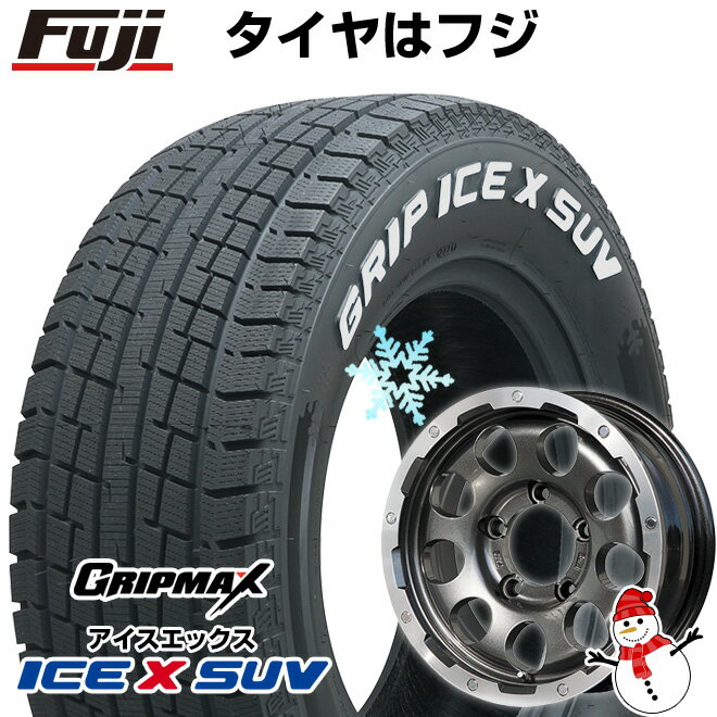 【新品】ジムニーシエラ スタッドレスタイヤ ホイール4本セット 215/70R16 グリップマックス アイスX SUV RWL ホワイトレター(限定2022年製) レアマイスター LMG CS-9 ガンメタリムポリッシュ 16インチ(送料無料)