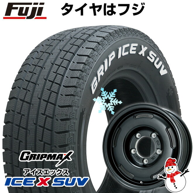 【新品】ジムニーシエラ スタッドレスタイヤ ホイール4本セット 215/70R16 グリップマックス アイスX SUV RWL ホワイトレター(限定2022年製) プレミックス プディン(マットブラック) 16インチ(送料無料)