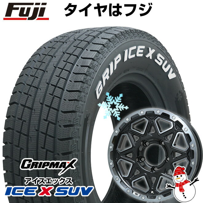 【新品】ジムニーシエラ スタッドレスタイヤ ホイール4本セット 215/70R16 グリップマックス アイスX SUV RWL ホワイトレター(限定2022年製) レアマイスター LMG モンタグナ(ブラックポリッシュ/ブラッククリア) 16インチ(送料無料)