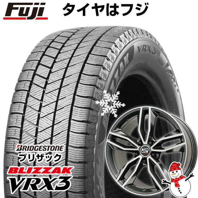 【新品】輸入車用 ベンツCLA（C117） スタッドレスタイヤ ホイール4本セット 225/40R18 ブリヂストン ブリザック VRX3 MSW by OZ Racing MSW 71(グロスダークグレーポリッシュ) 18インチ(送料無料)