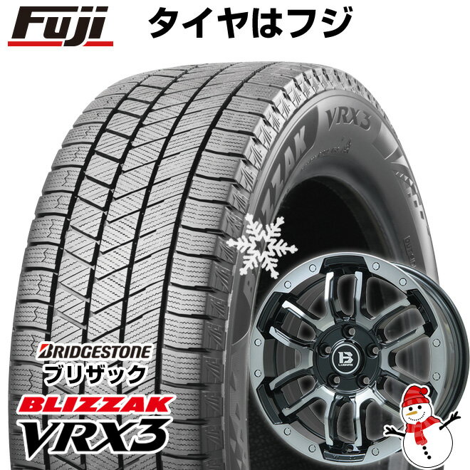 【新品】アルファード/ヴェルファイア等 スタッドレスタイヤ ホイール4本セット 215/65R16 ブリヂストン ブリザック VRX3 ビッグウエイ B-LUGNAS FRD(ブラックポリッシュ/ブラッククリア) 16インチ(送料無料)