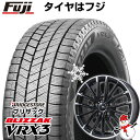 【新品国産5穴114.3車】 スタッドレスタイヤ ホイール4本セット 205/55R17 ブリヂストン ブリザック VRX3 ブランドルライン DF-10M グロスブラック/カットスポーク 17インチ(送料無料)