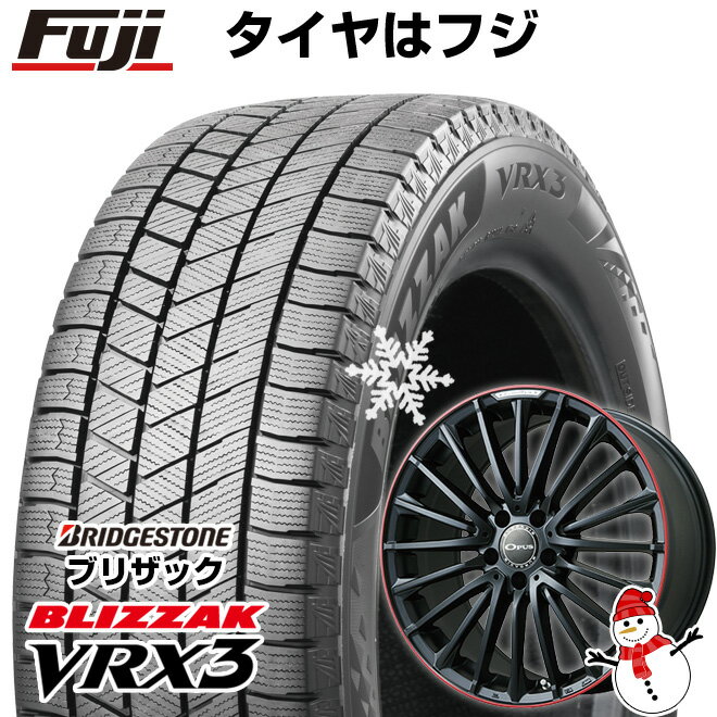 【新品】輸入車用 ベンツVクラス（W447） スタッドレスタイヤ ホイール4本セット 245/45R18 ブリヂストン ブリザック VRX3 ユーロアクシス オーパス(マットブラック/レッドリム) 18インチ(送料無料)