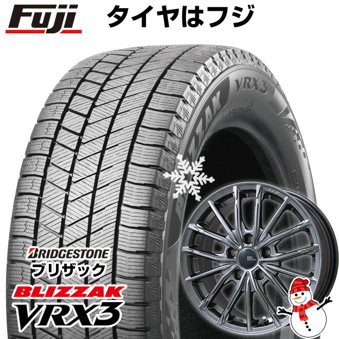 【新品国産5穴114.3車】 スタッドレスタイヤ ホイール4本セット 225/55R18 ブリヂストン ブリザック VRX3 ブランドルライン DF-10M ハイパーグレー 18インチ(送料無料)