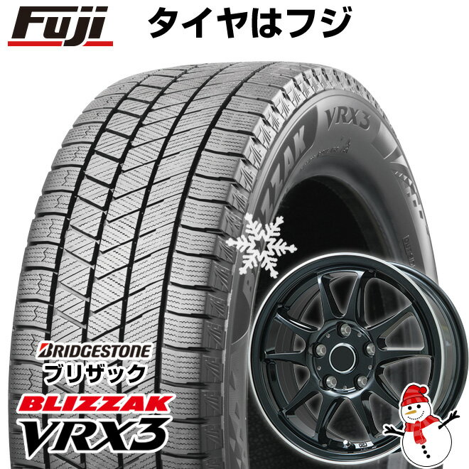 【新品国産5穴114.3車】 スタッドレスタイヤ ホイール4本セット 205/50R17 ブリヂストン ブリザック VRX3 ブランドル KF28B 17インチ(送料無料)