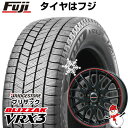 【新品】アルファード/ヴェルファイア等 スタッドレスタイヤ ホイール4本セット 215/65R16 ブリヂストン ブリザック VRX3 ビッグウエイ LEYSEEN プラバ9MJrII グロスブラック/レッドリム 16インチ(送料無料)