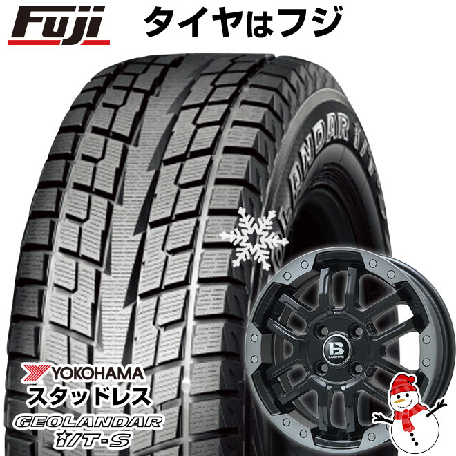 【新品】アルファード/ヴェルファイア等 スタッドレスタイヤ ホイール4本セット 215/65R16 ヨコハマ ジオランダー I/T-S G073 ビッグウエイ B-LUGNAS FRD(マットブラック/ブラッククリアリム) 16インチ(送料無料)