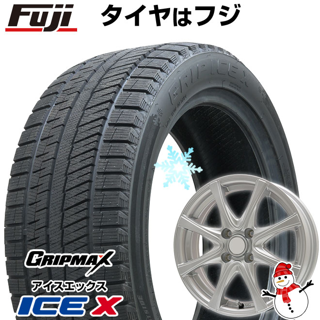 【新品 軽自動車】N-BOX タント スペーシア スタッドレスタイヤ ホイール4本セット 165/55R15 グリップマックス アイスX BSW ブラックサイドウォール(限定) エルベ エステローザ FSV 4.5J 15インチ(送料無料)
