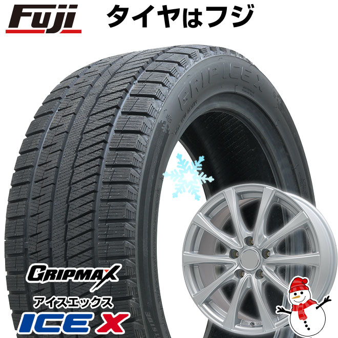 【新品国産5穴114.3車】 スタッドレスタイヤ ホイール4本セット 225/50R17 グリップマックス アイスX BSW ブラックサイドウォール(限定) ブランドル KF25 17インチ(送料無料)