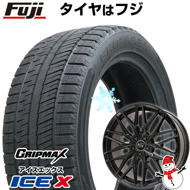 【新品】輸入車用 MINI（F54） スタッドレスタイヤ ホイール4本セット 225/40R18 グリップマックス アイスX BSW ブラックサイドウォール(限定) MSW by OZ Racing MSW 50(グロスブラック) 18インチ(送料無料)