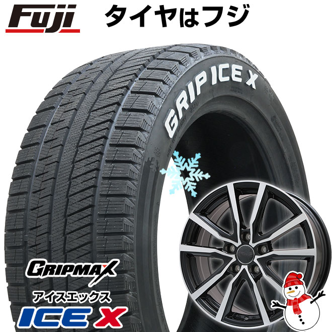 【新品国産5穴114.3車】 スタッドレスタイヤ ホイール4本セット 215/60R17 グリップマックス アイスX RWL ホワイトレター(限定) ブランドル N52BP 17インチ(送料無料)