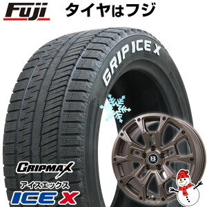 【新品国産5穴114.3車】 スタッドレスタイヤ ホイール4本セット 215/60R16 グリップマックス アイスX RWL ホワイトレター(限定) ビッグウエイ B-LUGNAS BRD(マットブロンズ) 6.5J 16インチ(送料無料)
