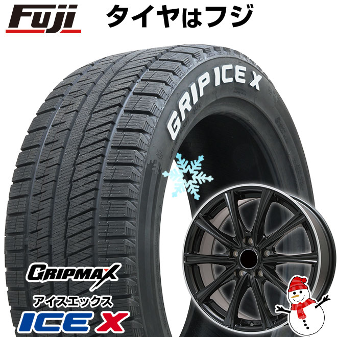【新品国産5穴114.3車】 スタッドレスタイヤ ホイール4本セット 205/55R16 グリップマックス アイスX RWL ホワイトレター(限定) ブランドル ER16B 16インチ(送料無料)