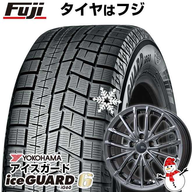 【新品】アルファード/ヴェルファイア等 スタッドレスタイヤ ホイール4本セット 215/65R16 ヨコハマ アイスガード6 シックスIG60 ブランドルライン DF-10M ハイパーグレー 16インチ(送料無料)
