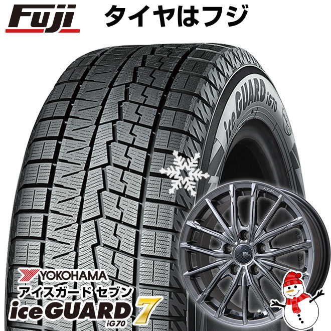 【新品国産5穴114.3車】 スタッドレスタイヤ ホイール4本セット 225/50R17 ヨコハマ アイスガード7 セブンIG70(2022年製) ブランドルライン DF-10M ハイパーグレー 17インチ(送料無料)