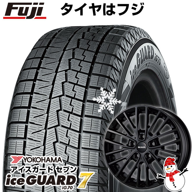 【パンク保証付き】【新品】輸入車用 MINI（F60） スタッドレスタイヤ ホイール4本セット 225/55R17 ヨコハマ アイスガード7 セブンIG70 MAK チェルシー 17インチ(送料無料)