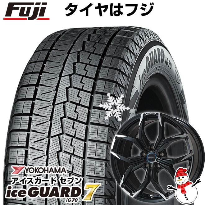 【新品】輸入車用 MINI（J01） スタッドレスタイヤ ホイール4本セット 195/60R16 ヨコハマ アイスガード7 セブンIG70(2022年製) ケレナーズスポーツ ミュンヘンII(ブラックポリッシュ) 16インチ(送料無料)