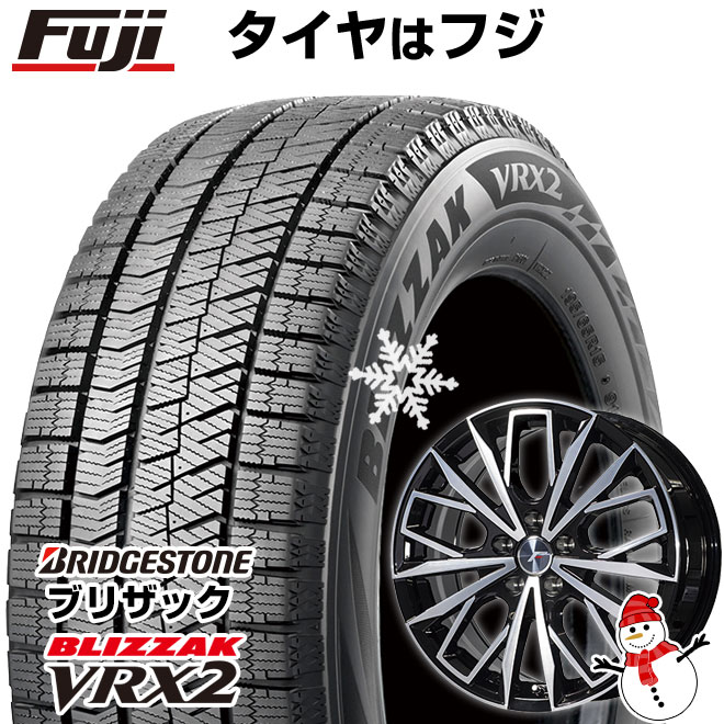 【新品】60系プリウス スタッドレスタイヤ ホイール4本セット 195/60R17 ブリヂストン ブリザック VRX2 レアマイスター L-Fファースト ブラックポリッシュ(平座ナット) 17インチ(送料無料)