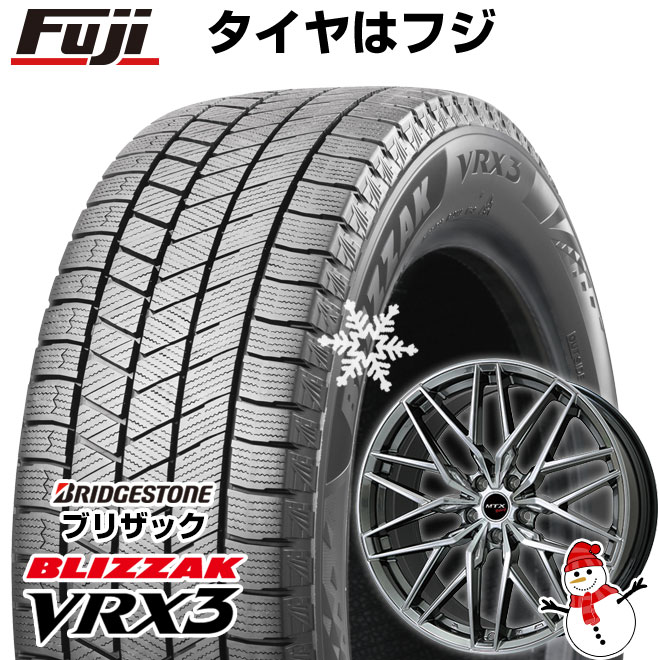 【新品】輸入車用 MINI（F56/F55/F57） スタッドレスタイヤ ホイール4本セット 195/55R16 ブリヂストン ブリザック VRX3 ビッグウエイ EURO BAHN ニュルブルグMTX(クロームハイパーブラック) 16インチ(送料無料)
