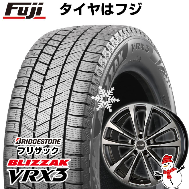 【新品】輸入車用 アウディA3 セダン（8V） スタッドレスタイヤ ホイール4本セット 225/45R17 ブリヂストン ブリザック VRX3 MAK マイン 17インチ(送料無料)