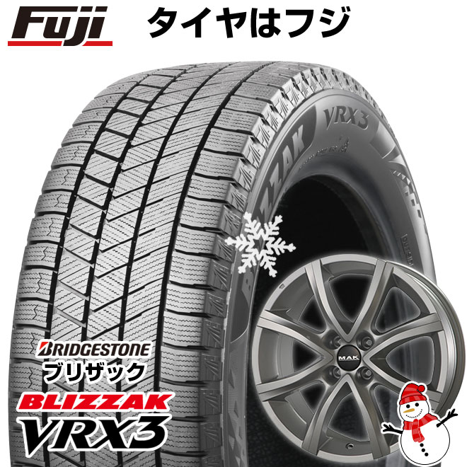【新品】輸入車用 シトロエン ベルランゴ スタッドレスタイヤ ホイール4本セット 205/60R16 ブリヂストン ブリザック VRX3 MAK アンチバス 16インチ(送料無料)