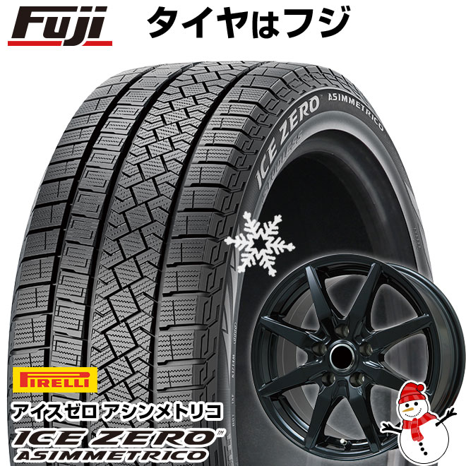 【新品】レクサスLBX スタッドレスタイヤ ホイール4本セット 225/55R18 ピレリ ウィンター アイスゼロアシンメトリコ エルベ エステローザ EST-8S グロスブラック トヨタ車専用 7J 18インチ(送料無料)