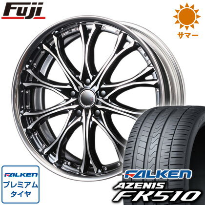 【新品国産5穴114.3車】 夏タイヤ ホイール4本セット 215/35R19 ファルケン アゼニス FK510 エムズスピード JJクロモ 19インチ(送料無料)