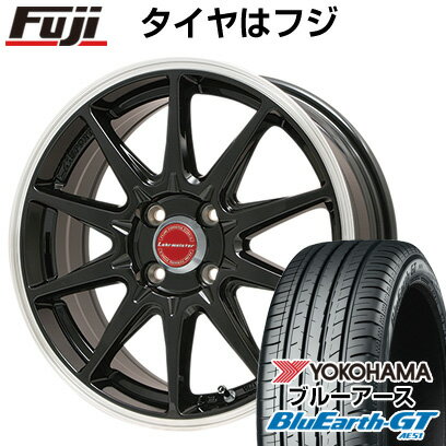 【新品国産4穴100車】 夏タイヤ ホイール4本セット 185/55R15 ヨコハマ ブルーアース GT AE51 レアマイスター LMスポーツRS10(グロスブラックリムポリッシュ) 15インチ(送料無料)