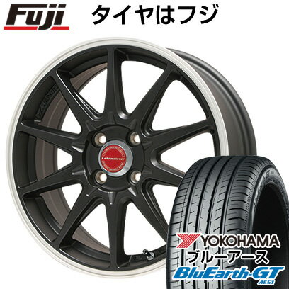 【新品 軽自動車】N-BOX タント スペーシア 夏タイヤ ホイール4本セット 165/55R15 ヨコハマ ブルーアース GT AE51 レアマイスター LMスポーツRS10(マットブラックリムポリッシュ) 15インチ(送料無料) サマータイヤ