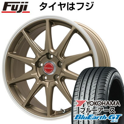 【新品国産5穴114.3車】 夏タイヤ ホイール4本セット 215/40R18 ヨコハマ ブルーアース GT AE51 レアマイスター LMスポーツRS10(マットブロンズリムポリッシュ) 18インチ(送料無料) サマータイヤ