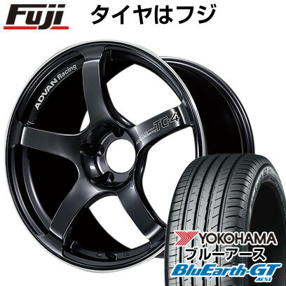 【新品国産車用5穴100】 夏タイヤ ホイール4本セット 215/40R18 ヨコハマ ブルーアース GT AE51 ヨコハマ アドバンレーシング TC4 18インチ(送料無料)