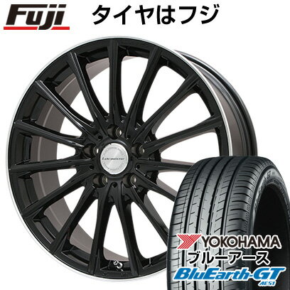 【新品国産5穴114.3車】 夏タイヤ ホイール4本セット 245/40R19 ヨコハマ ブルーアース GT AE51 レアマイスター LM-S FS15 (グロスブラック/リムポリッシュ) 19インチ(送料無料) サマータイヤ