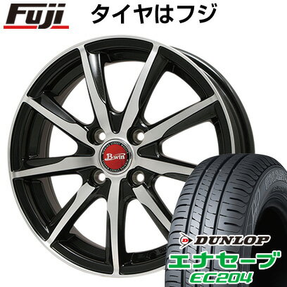 【新品 軽自動車】 夏タイヤ ホイール4本セット 155/55R14 ダンロップ エナセーブ EC204 ビッグウエイ B-WIN ヴェノーザ9 14インチ(送料無料)