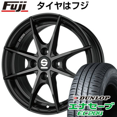 【新品国産4穴100車】 夏タイヤ ホイール4本セット 185/55R15 ダンロップ エナセーブ EC204 OZ SPARCO トロフェオ 15インチ(送料無料)