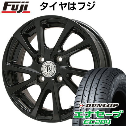 【新品国産4穴100車】 夏タイヤ ホイール4本セット 185/65R15 ダンロップ エナセーブ EC204 ブランドル E04B 15インチ(送料無料)