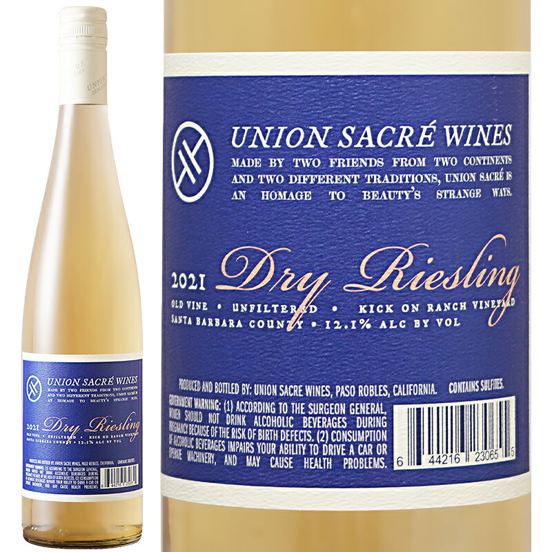 白ワイン Union Sacre Wines ユニオン サクレ ワインズ ドライ リースリング 2021　750ml　【正規輸入品】※沖縄・離島は別途送料