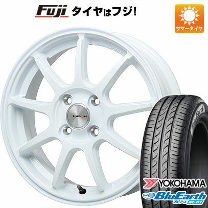 【新品 軽自動車】ハスラー デリカミニ(4WD) 夏タイヤ ホイール4本セット 165/60R15 ヨコハマ ブルーアース AE-01 レアマイスター LMスポーツLM-QR ホワイト 15インチ(送料無料) サマータイヤ
