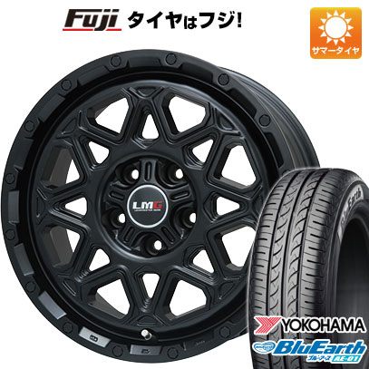 【新品 軽自動車】ハスラー デリカミニ(4WD) 夏タイヤ ホイール4本セット 165/60R15 ヨコハマ ブルーアース AE-01 レアマイスター LMG モンタグナ(マットブラック) 15インチ(送料無料) サマータイヤ