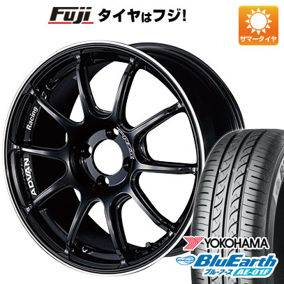 【新品国産車用4穴100】 夏タイヤ ホイール4本セット 195/55R16 ヨコハマ ブルーアース AE-01F ヨコハマ アドバンレーシング RZII 16インチ(送料無料)