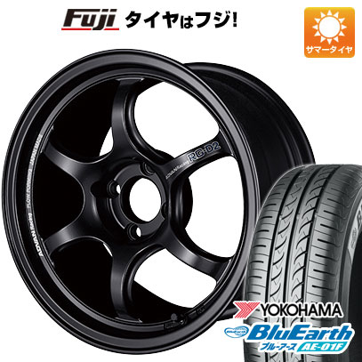 【新品国産4穴100車】 夏タイヤ ホイール4本セット 195/55R16 ヨコハマ ブルーアース AE-01F ヨコハマ アドバンレーシング RG-DII 16インチ(送料無料) サマータイヤ