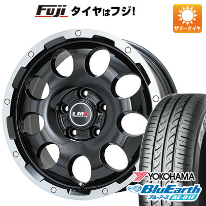 【新品国産車用5穴114.3】 夏タイヤ ホイール4本セット 215/60R16 ヨコハマ ブルーアース AE-01F レアマイスター LMG CS-9 ブラック/ブラッククリアリム 16インチ(送料無料)