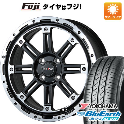 【新品国産車用4穴100】 夏タイヤ ホイール4本セット 195/55R16 ヨコハマ ブルーアース AE-01F ブレスト バーンズテック ブレイブストリーム 6J 16インチ(送料無料)