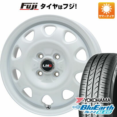 楽天フジコーポレーション【新品 軽自動車】ソリオ ハスラー 夏タイヤ ホイール4本セット 165/70R14 ヨコハマ ブルーアース AE-01F レアマイスター LMG OFF-STYLE（ホワイト） 14インチ（送料無料） サマータイヤ