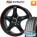 【新品国産4穴100車】 夏タイヤ ホイール4本セット 185/55R16 ヨコハマ ブルーアース AE-01F レアマイスター CS-V(グロスブラック/レッドリム) 16インチ(送料無料) サマータイヤ