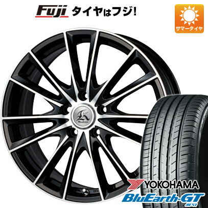 【新品国産5穴114.3車】 夏タイヤ ホイール4本セット 215/40R18 ヨコハマ ブルーアース GT AE51 テクノピア カシーナ FV-7 18インチ(送料無料)